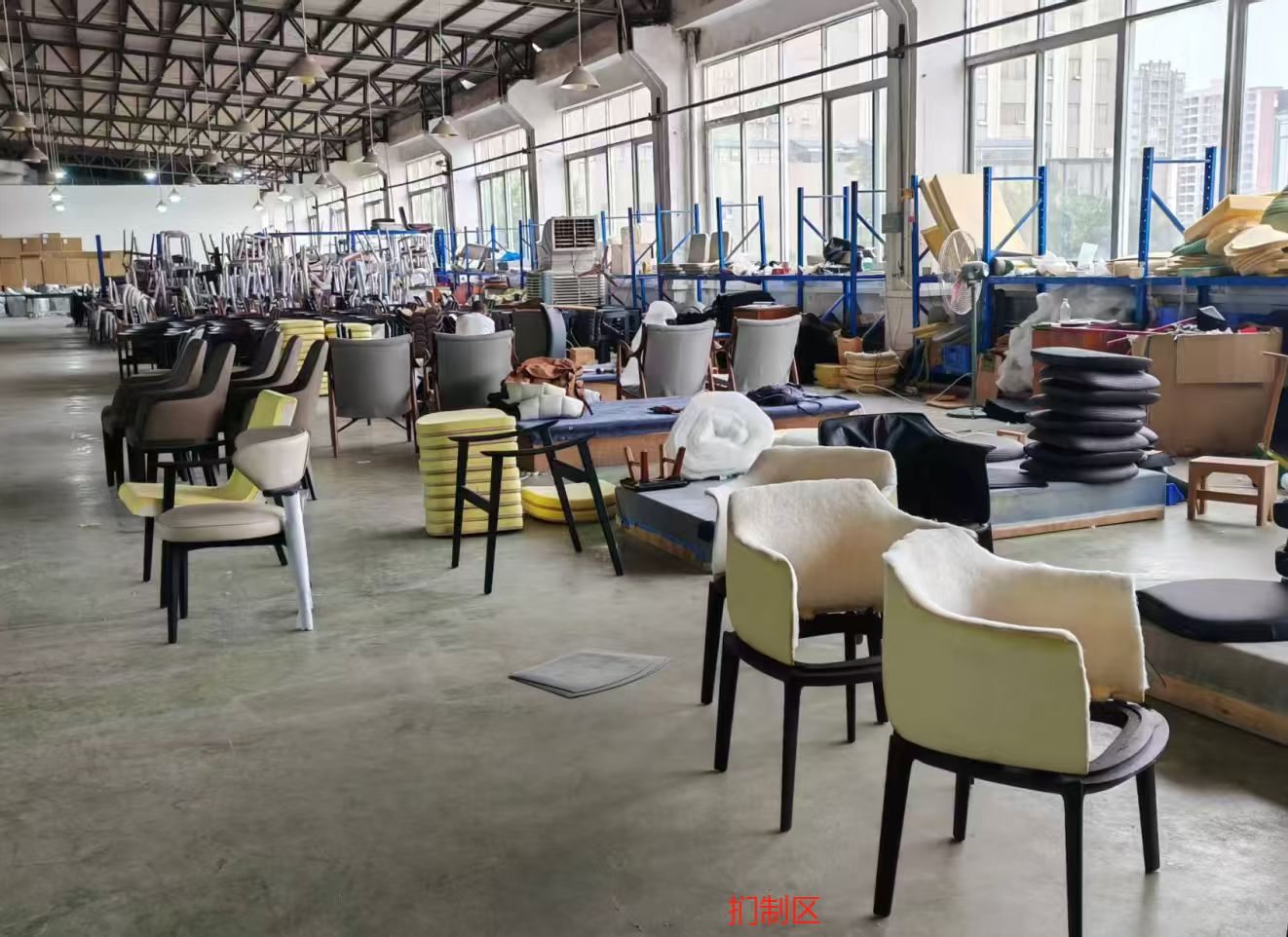 Upholstery at the Dongguan factory