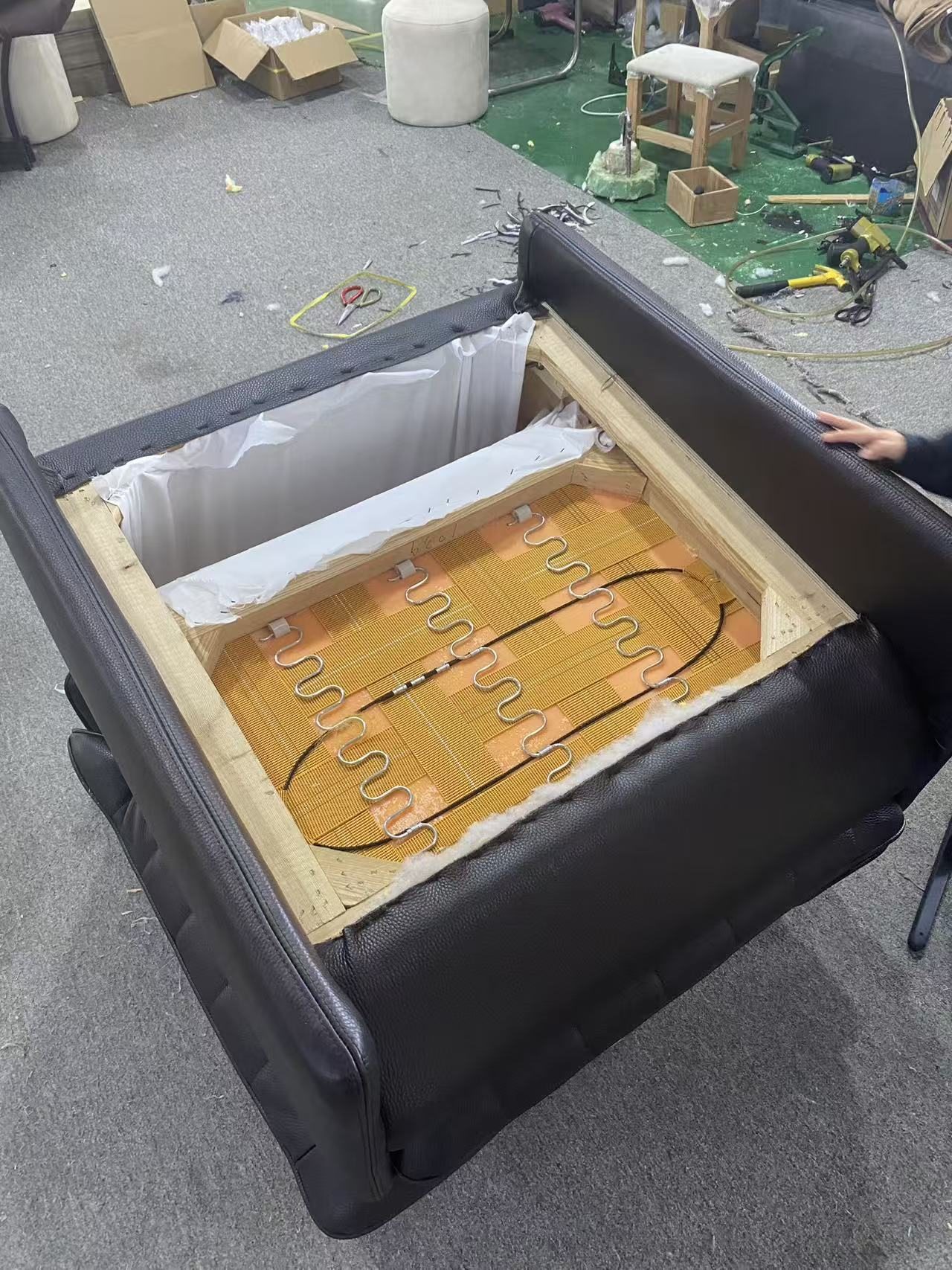 Upholstery at the Dongguan factory