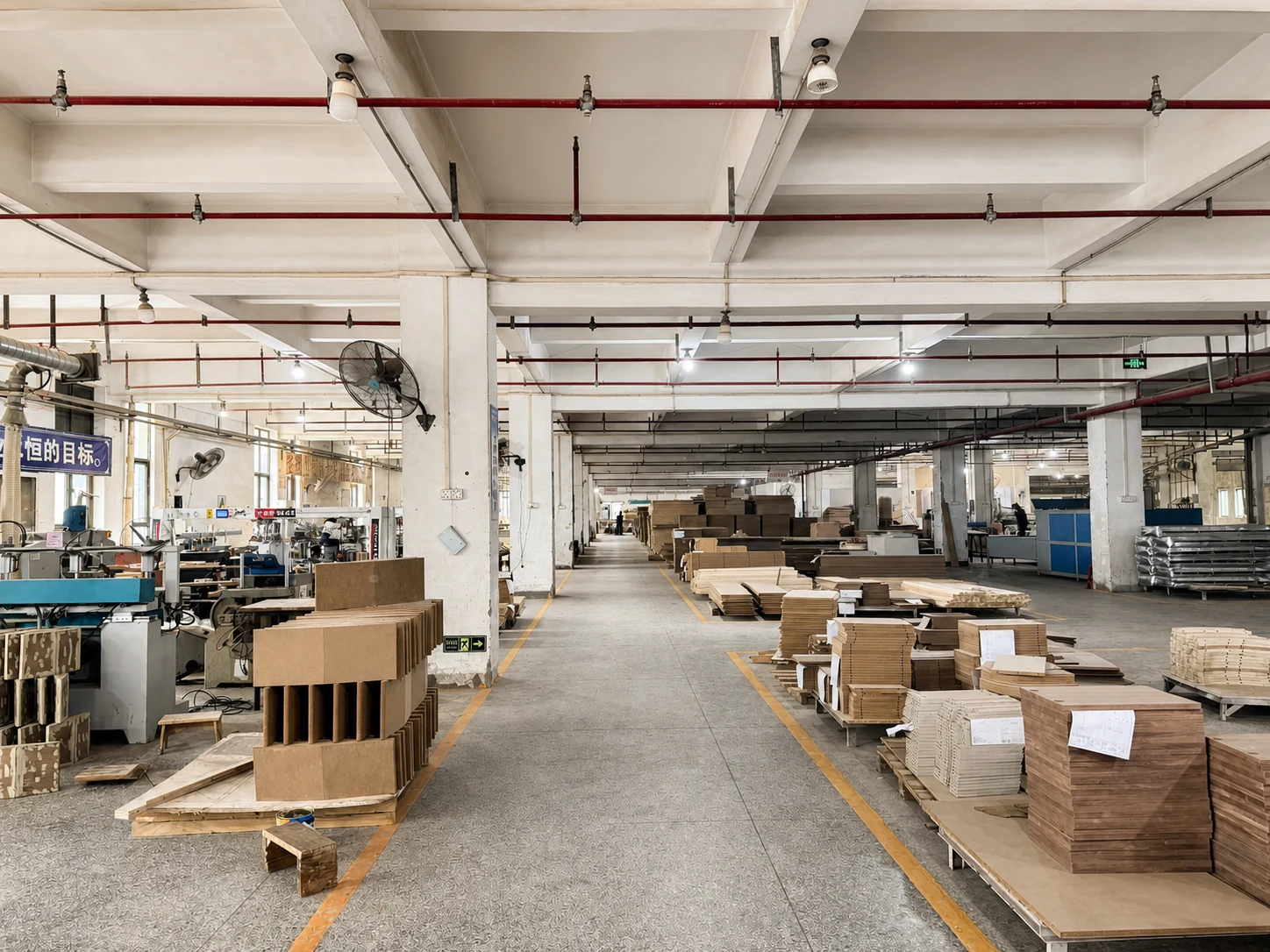 Woodworking workshop at the Foshan factory