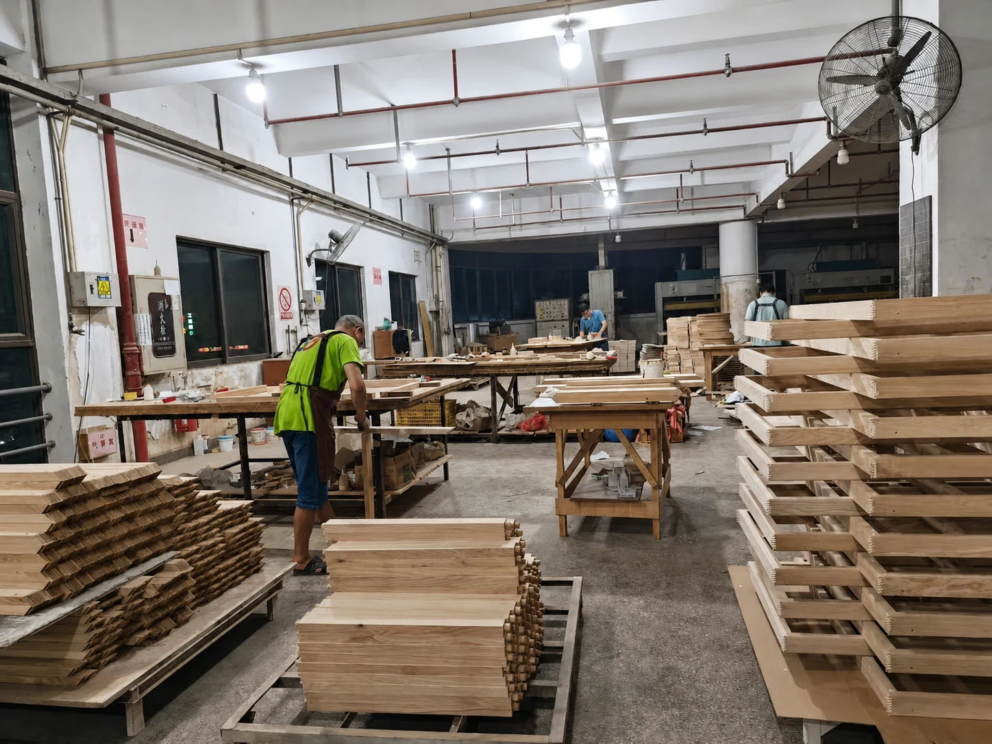 Furniture trial assembly in the Foshan factory