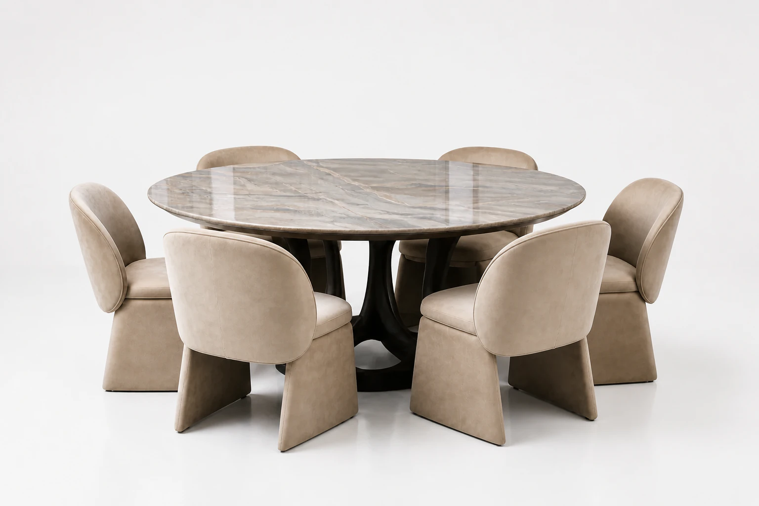 Round Dining Set front view