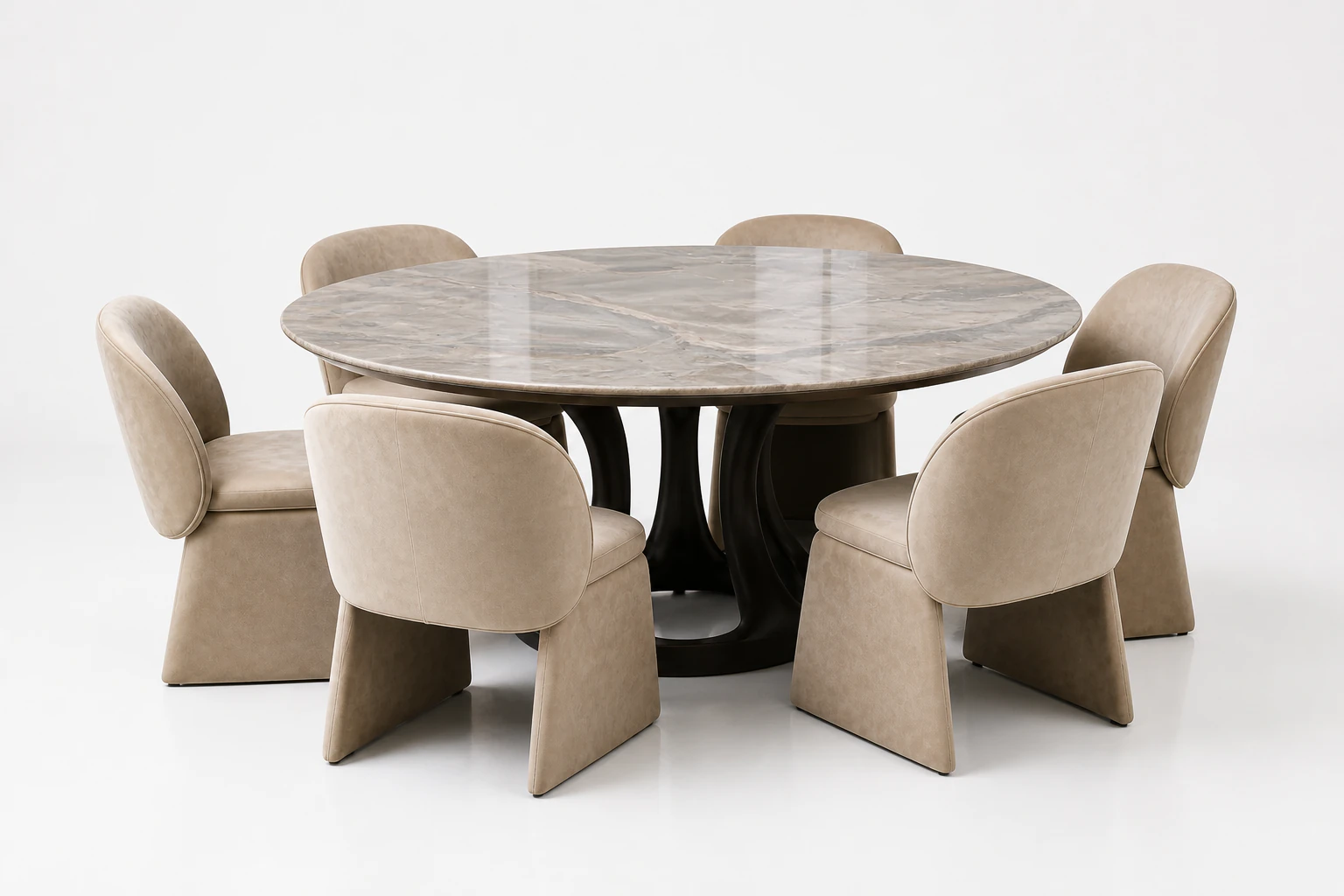 Round Dining Set rear view