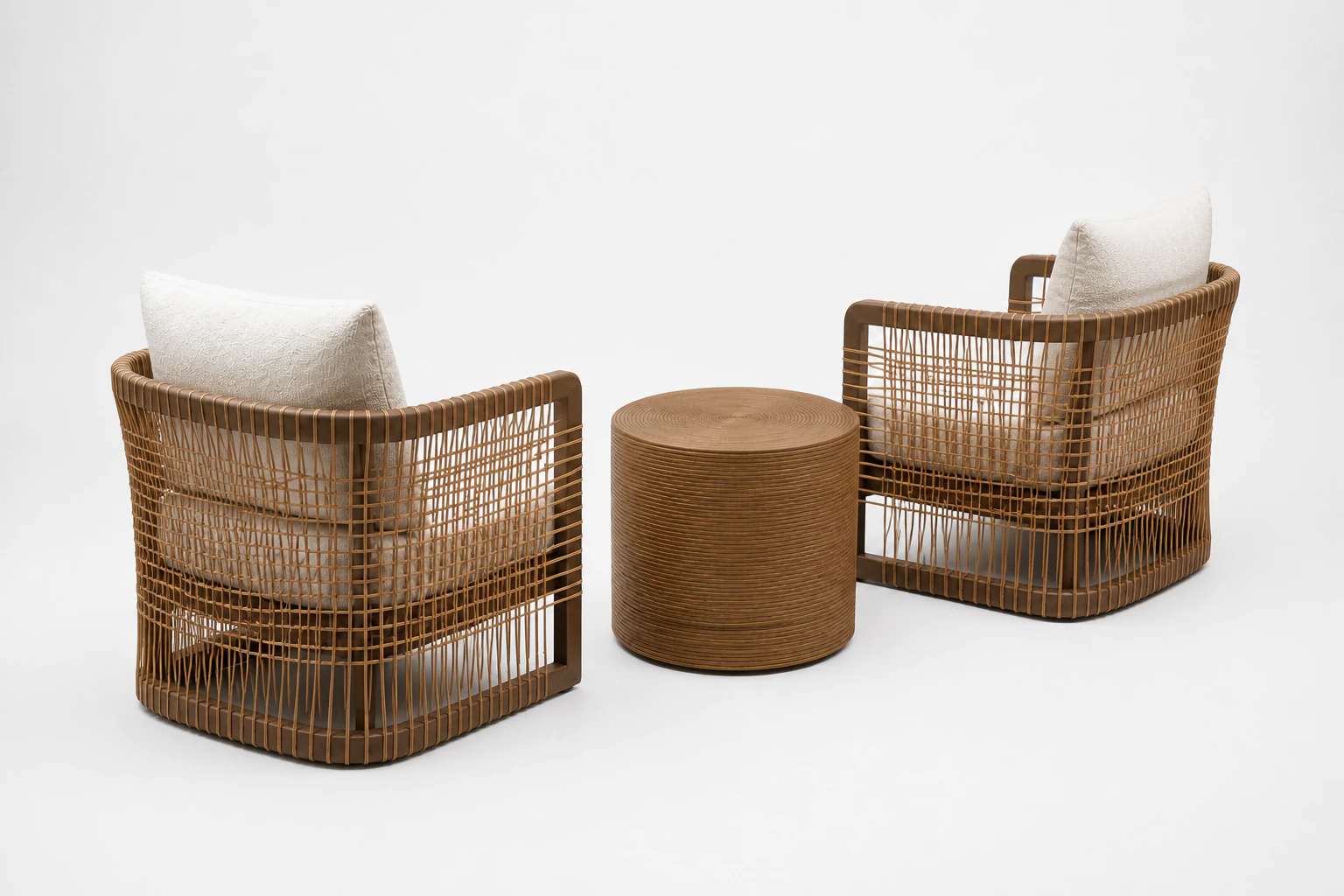 Rattan Lounge Set rear view