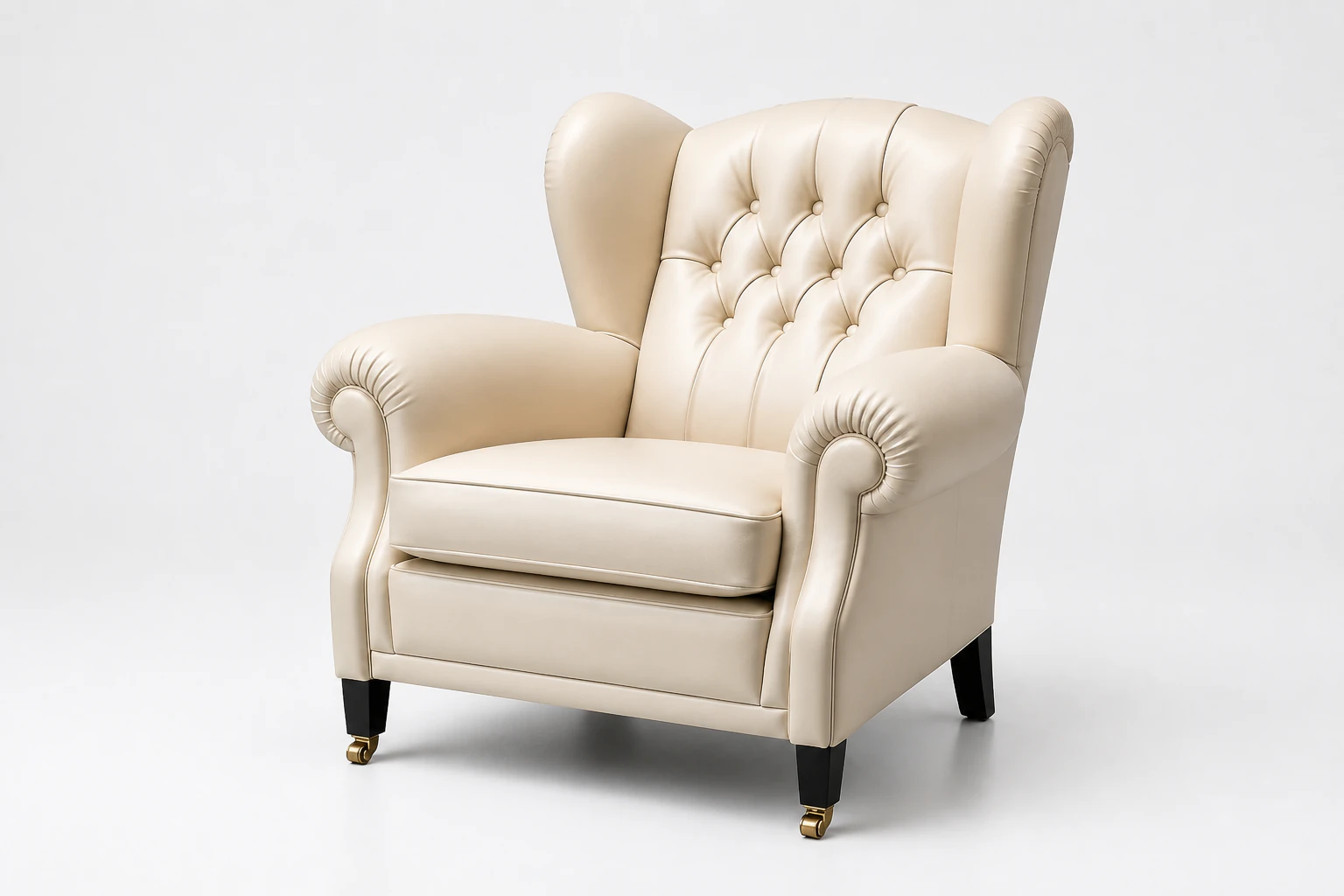 Tufted Wingback Chair front view